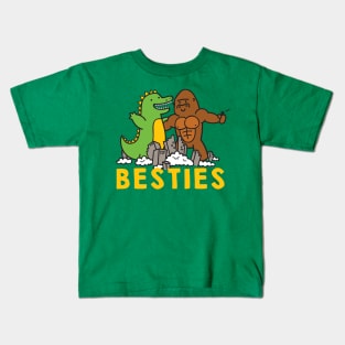 Besties Godzilla and King Kong Kids T-Shirt